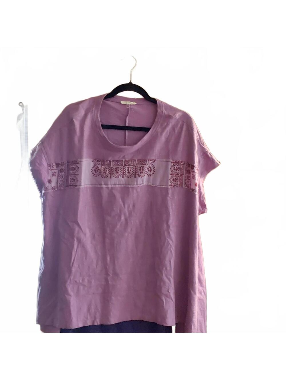 Purple Woman's Large Short-sleeved Blouse by Easel Los Angeles